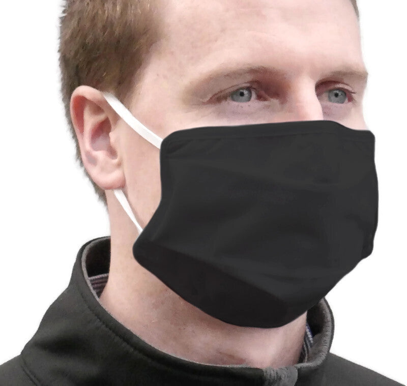 Load image into Gallery viewer, TIGERPLAST Fabric Face Mask Washable Reusable Mask Protect Anti-Microbial Mouth Cover - Black-0