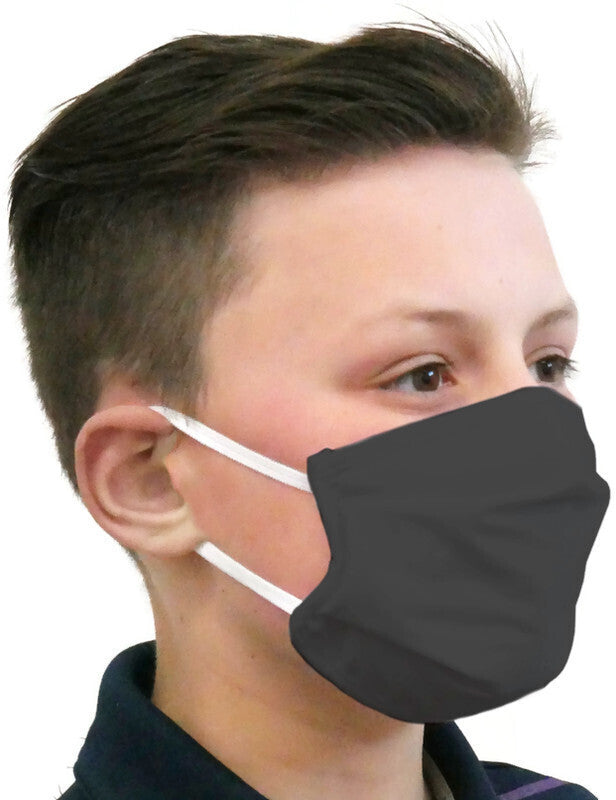 Load image into Gallery viewer, TIGERPLAST Kids Fabric Face Mask Washable Reusable Mask Protect Mouth Cover - Black-0