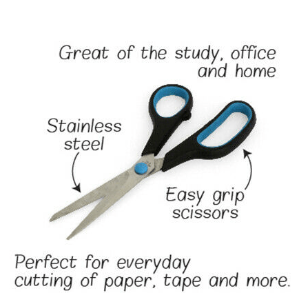 Load image into Gallery viewer, Stainless Steel Scissors Soft Handle Kitchen Craft Office School Sharp Kitchen-2
