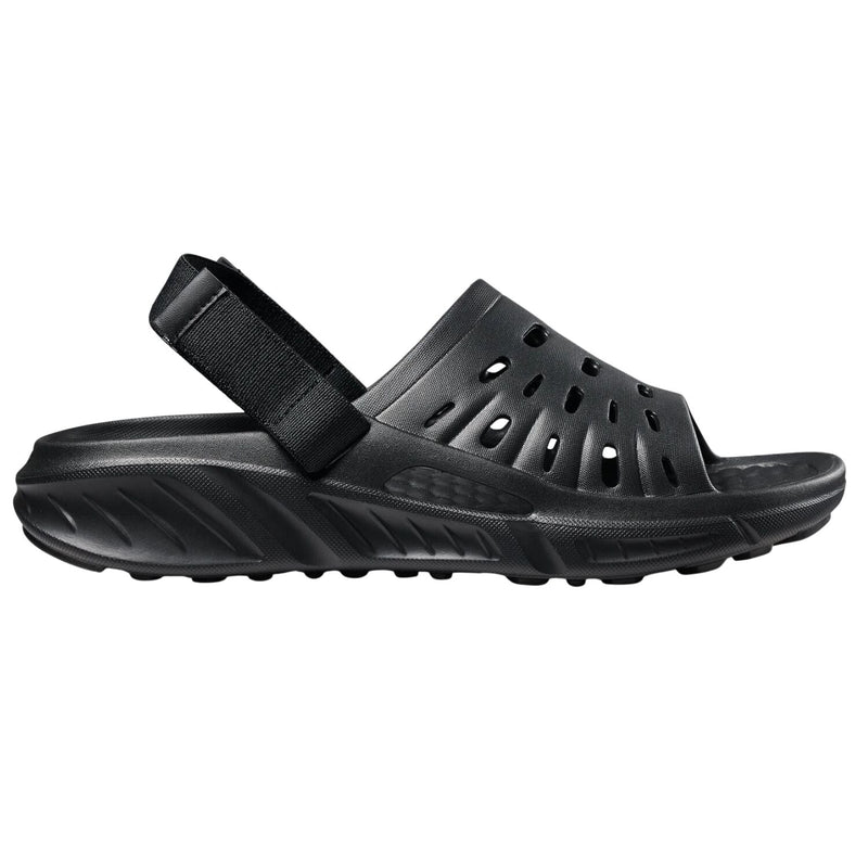 Load image into Gallery viewer, Joybees Adults Trekking Slide Lightweight Adjustable Strap Waterproof Comfort Sandal in Solid Coal-0