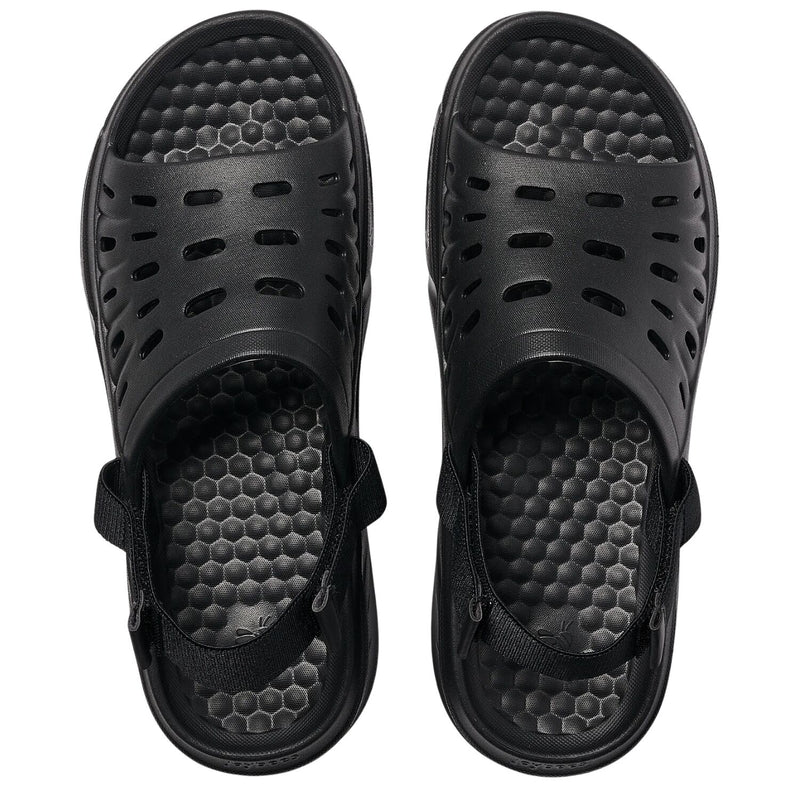 Load image into Gallery viewer, Joybees Adults Trekking Slide Lightweight Adjustable Strap Waterproof Comfort Sandal in Solid Coal-3