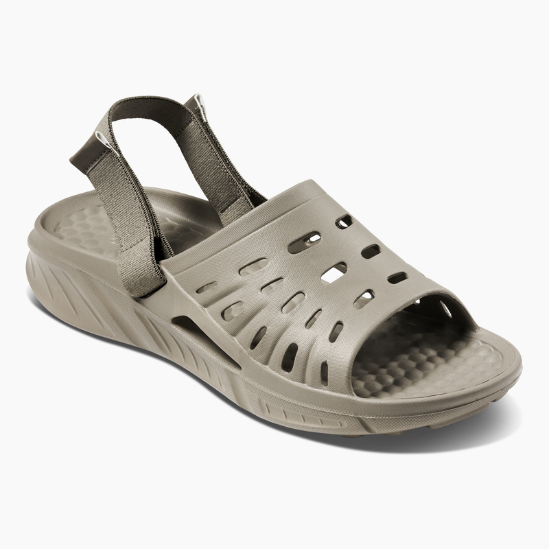 Load image into Gallery viewer, Joybees Adults Trekking Slide Flip Flop Thongs Water Aqua Shoes in Grey/Green-1