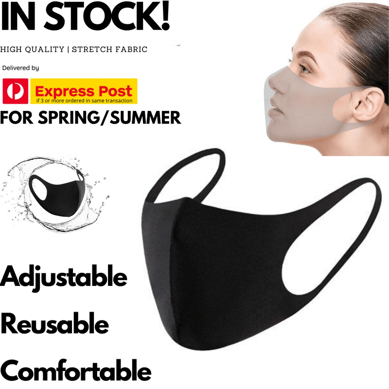 Load image into Gallery viewer, SUMMER Reusable Breathable Face Mask Mouth Mask Anti Dust Haze Protective in Black-1