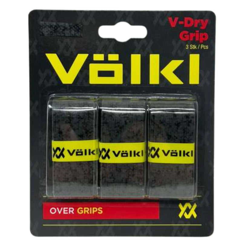 Load image into Gallery viewer, Volkl 3-Pack V-Dry Tennis Overgrips | High Performance Tennis Grip in Charcoal-1