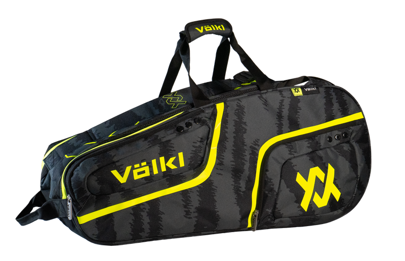 Load image into Gallery viewer, Volkl Zebra Combi Tennis Bag (Fits 6 - 9 Racquet Bag) Black/Neon Yellow-0