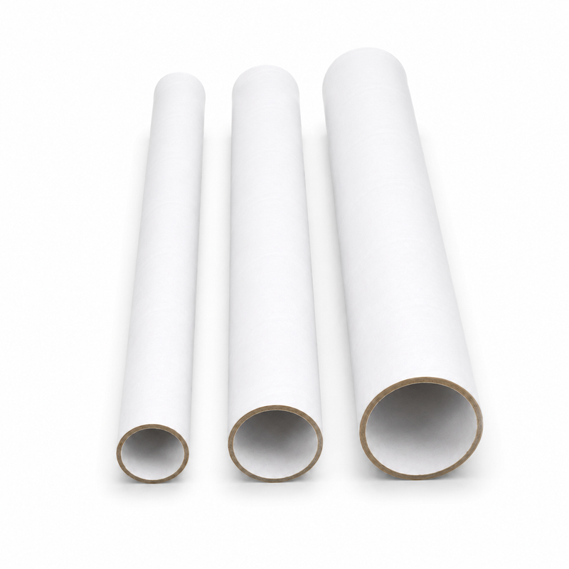 Load image into Gallery viewer, 3x Strong Cardboard Paper Tubes for Arts, Crafts, Schools, DIY + More (30cm Length, 30/40/50mm Diameters) in White-0