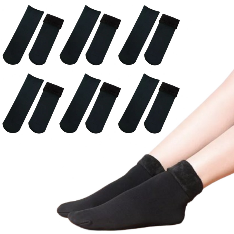 Load image into Gallery viewer, 6 Pairs Large Thick Fur THERMAL HEATED SOCKS Warm Winter Work Ski Reversible-0