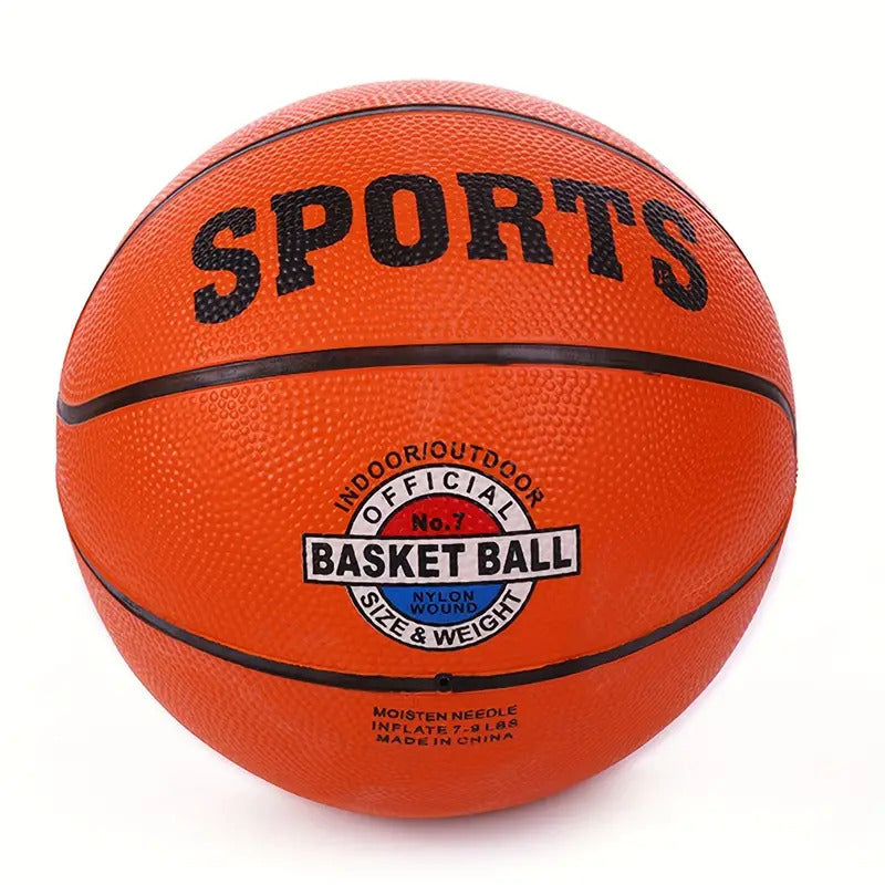 Load image into Gallery viewer, Classic Rubber Basketball Training Standard Size Downtown for NBA- Black/Orange-0