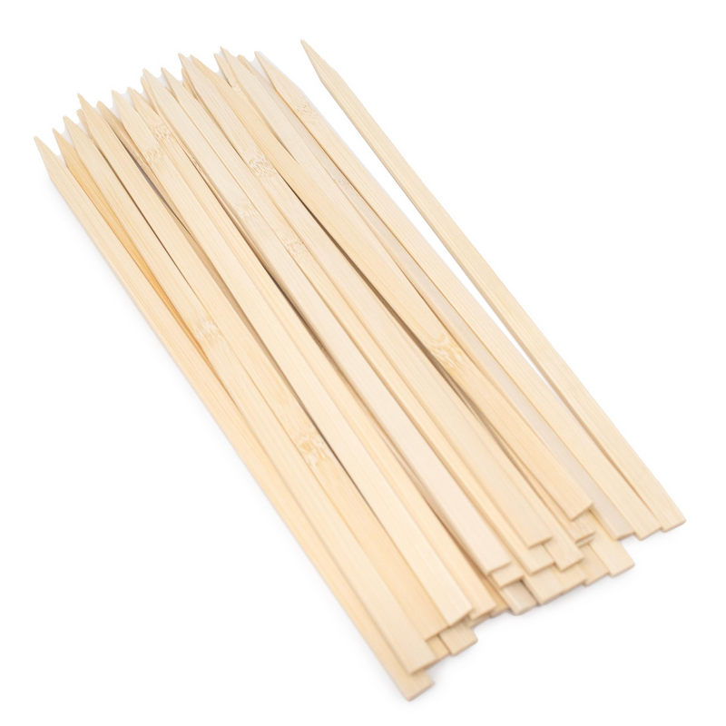 Load image into Gallery viewer, 1080x 30cm Bamboo Skewers Disposable Flat Wooden Kebab Satay Meat BBQ Stick-4