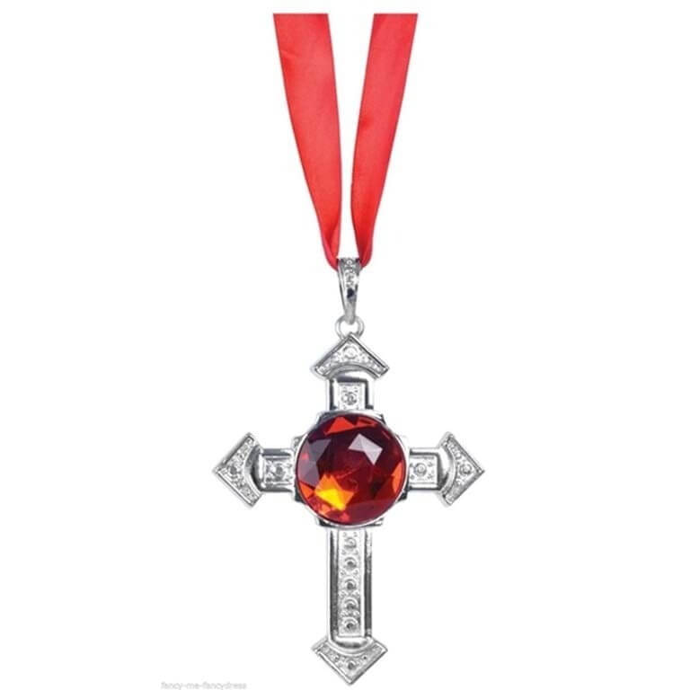 Load image into Gallery viewer, VAMPIRE NECKLACE Medallion Halloween Punk Star Costume Gothic Cross-3