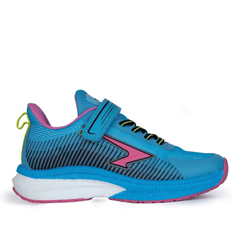 Load image into Gallery viewer, Zephyr Girl's Performance Runners V Strap - Blue/Pink