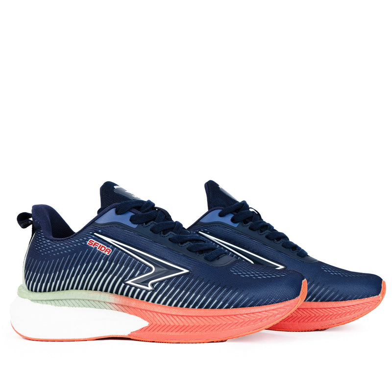 Load image into Gallery viewer, Zephyr Men's Performance Runners - Navy/Mint/Coral