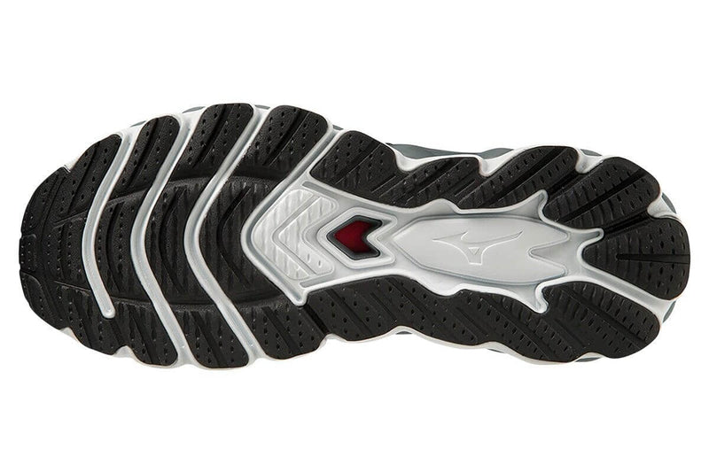 Load image into Gallery viewer, Mens Mizuno Wave Sky 7 2E Wide Black/Glacial Ridge/Stormy Weather, Size 9.5