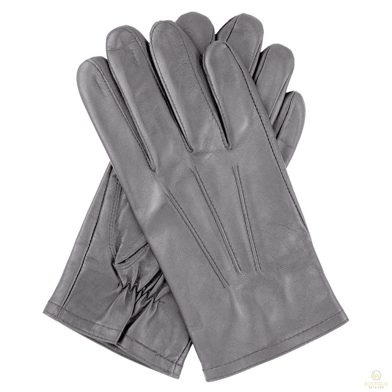 Load image into Gallery viewer, Dents Mens Genuine Full Grain Leather Gloves 3 Point Stitch Fleece Lined Warm Winter - Purple