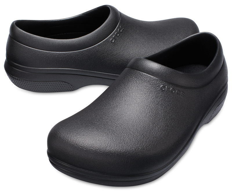 Load image into Gallery viewer, Crocs Mens On-The-Clock Work Slip-On Waterproof Slip-Resistant - Black
