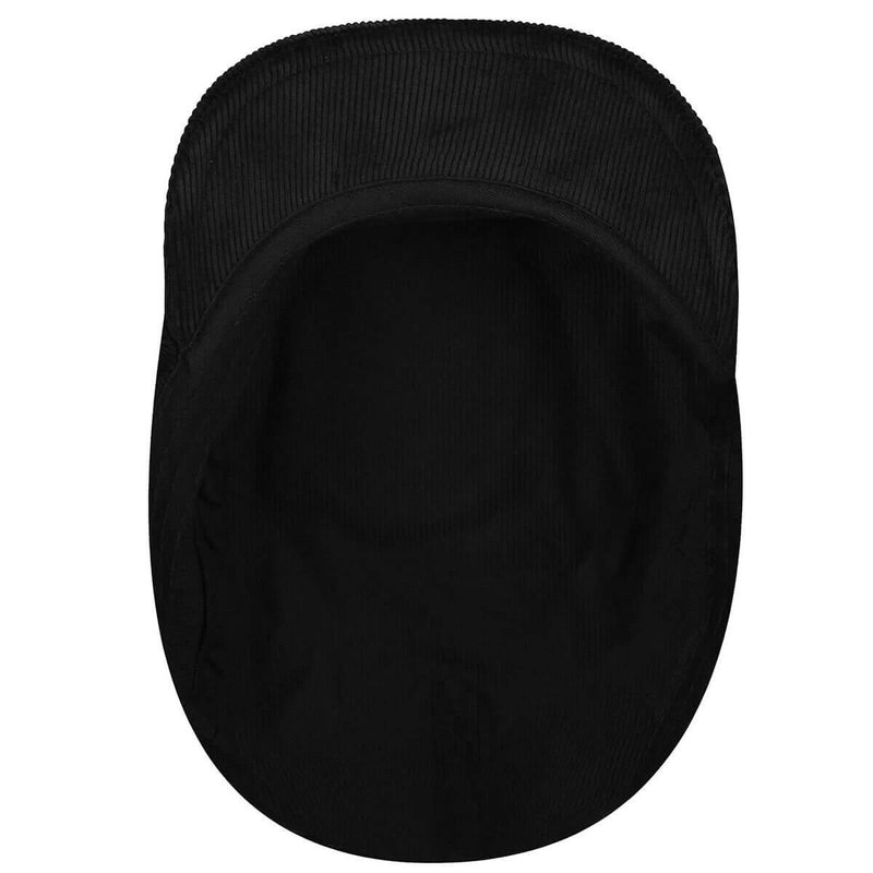 Load image into Gallery viewer, Kangol Cord Ivy Cap Hat Golf Flat Newsboy Gatsby Driving Beret - Black