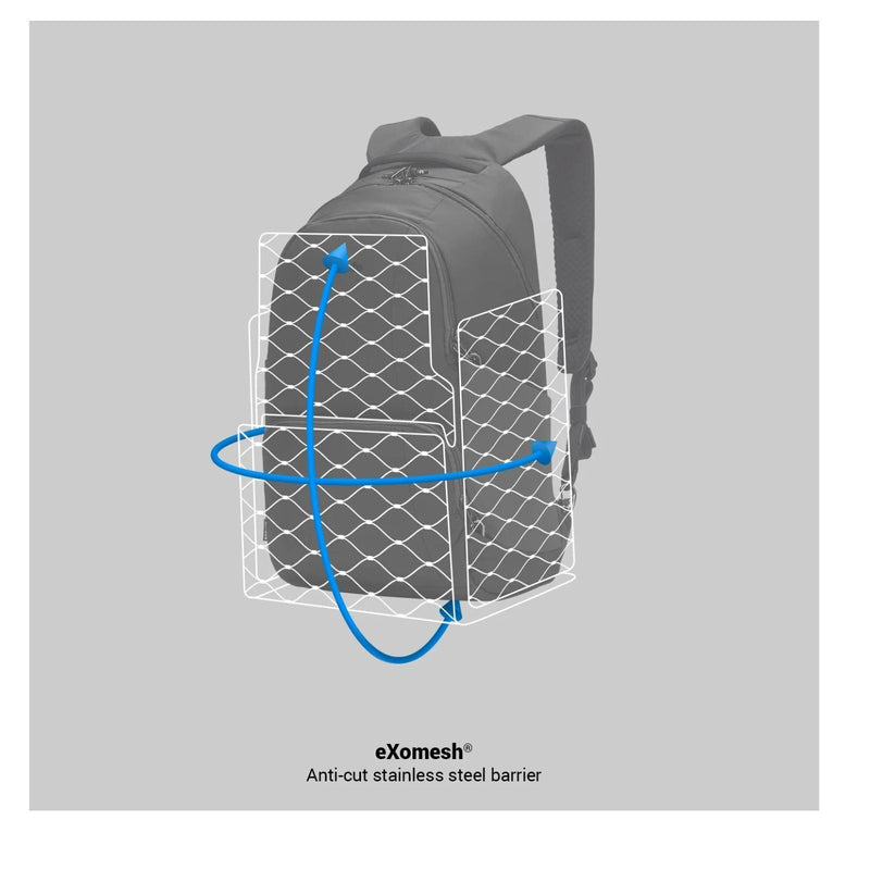 Load image into Gallery viewer, Pacsafe LS450 Anti-Theft 25L ECONYL Backpack Slash Proof Bag in Black