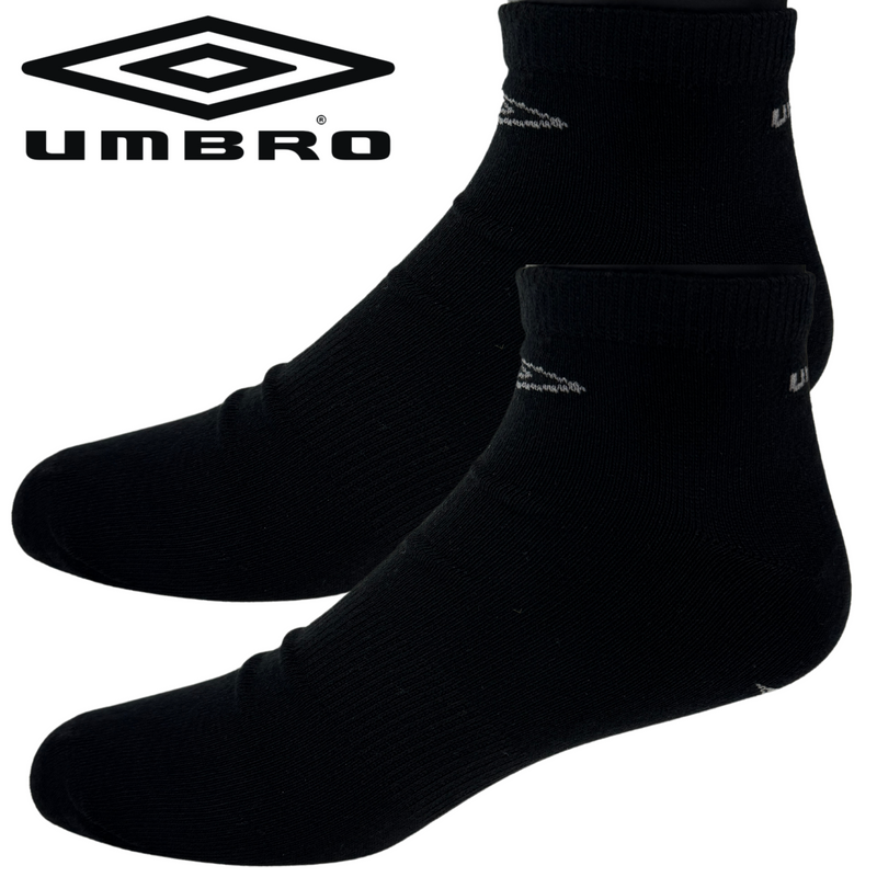 Load image into Gallery viewer, Umbro Mens Trainer Ankle Socks - Black - 1 Pack of 3 Pairs