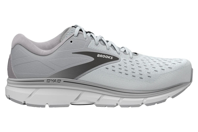 Load image into Gallery viewer, Mens Brooks Dyad 11 Running Shoes in Grey/Black/White – Size 11.5, 2E Width