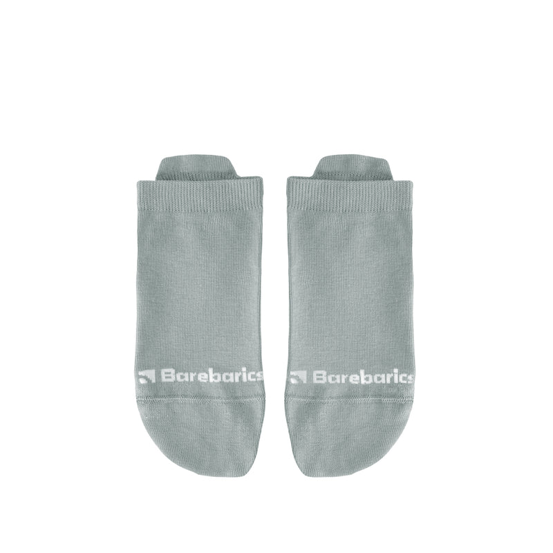 Load image into Gallery viewer, Barebarics low-cut grey ankle barefoot socks, comfortable and stylish for everyday wear, pack of three.
