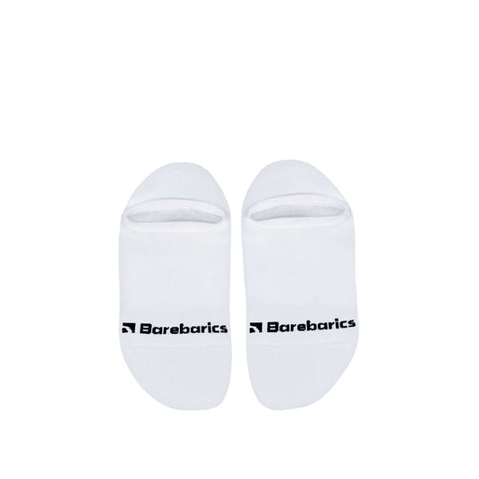 Barebarics No Show Barefoot Socks – White 3-Pack | Minimal Fit