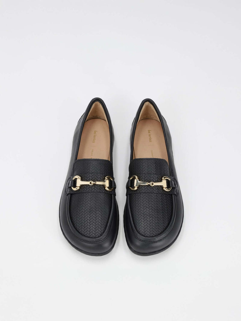 Load image into Gallery viewer, Be Lenka Divella Barefoot Moccasins Black & Gold elegant loafer style with subtle gold details