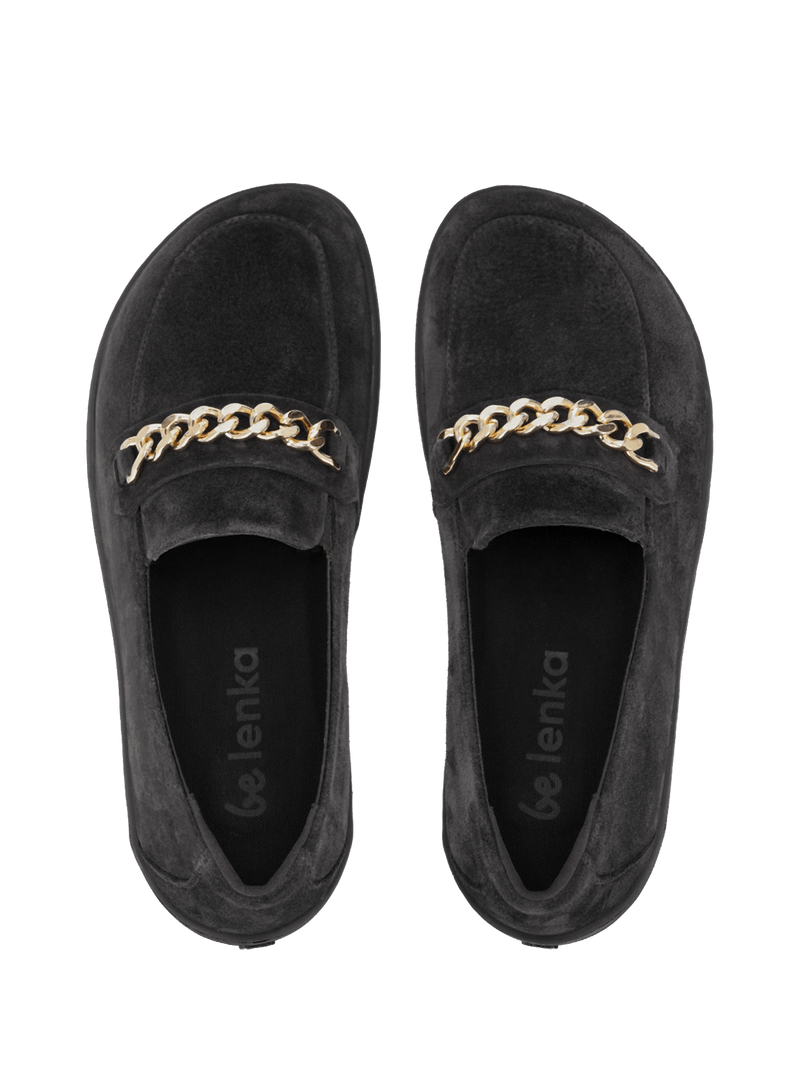 Load image into Gallery viewer, Barefoot Moccasins Be Lenka Prestage - Dark Brown & Gold