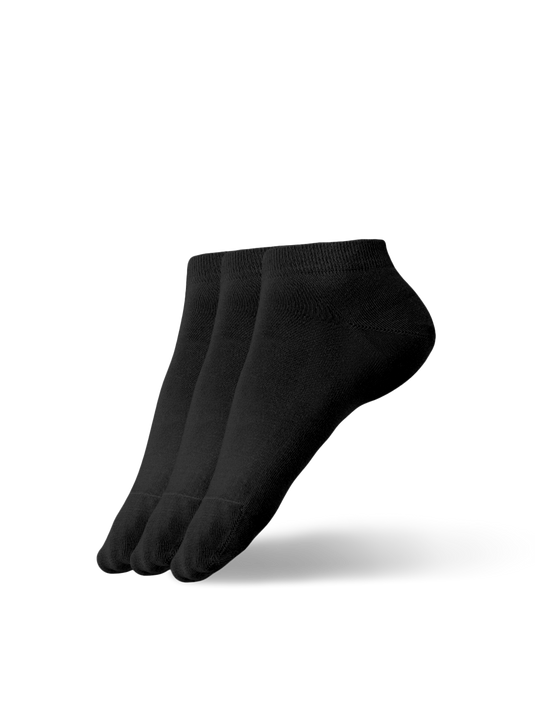 Low Cut Barefoot Socks Essentials Black - 3 Pack