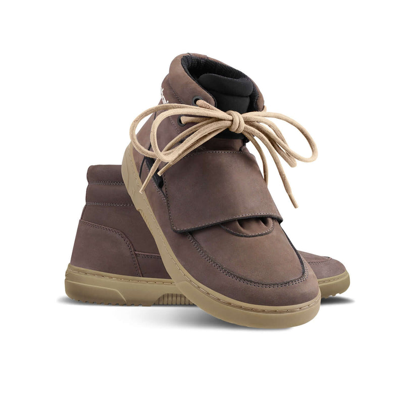 Load image into Gallery viewer, Eco-friendly Barefoot Sneakers Barebarics Blizzard - Dark Chocolate Brown