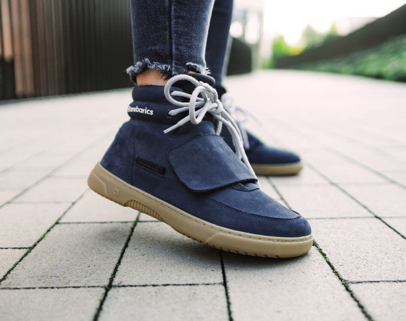 Load image into Gallery viewer, Eco-friendly Barefoot Sneakers Barebarics Blizzard - Navy Blue