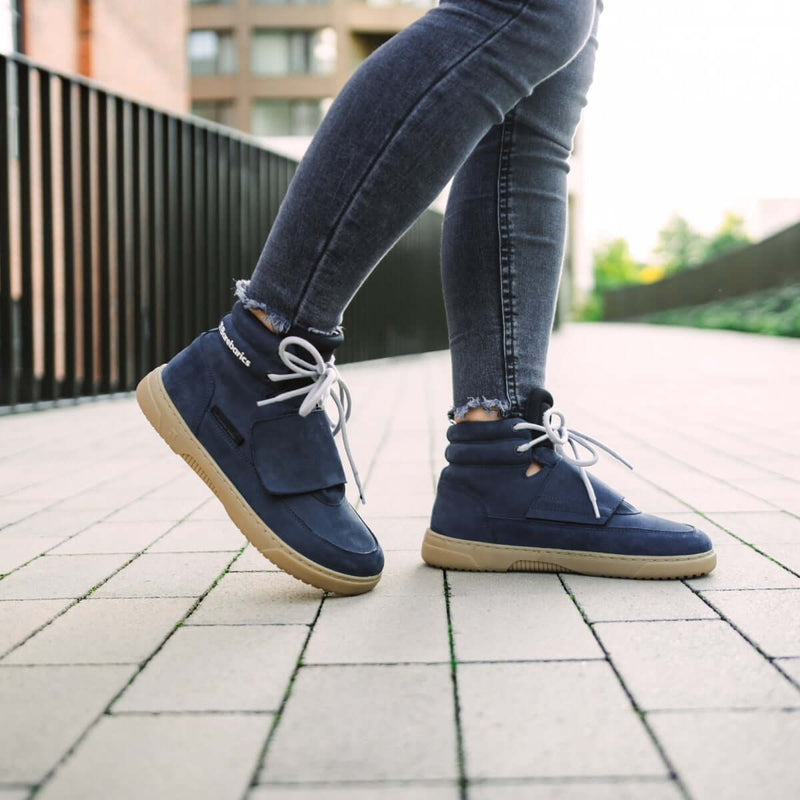 Load image into Gallery viewer, Eco-friendly Barefoot Sneakers Barebarics Blizzard - Navy Blue