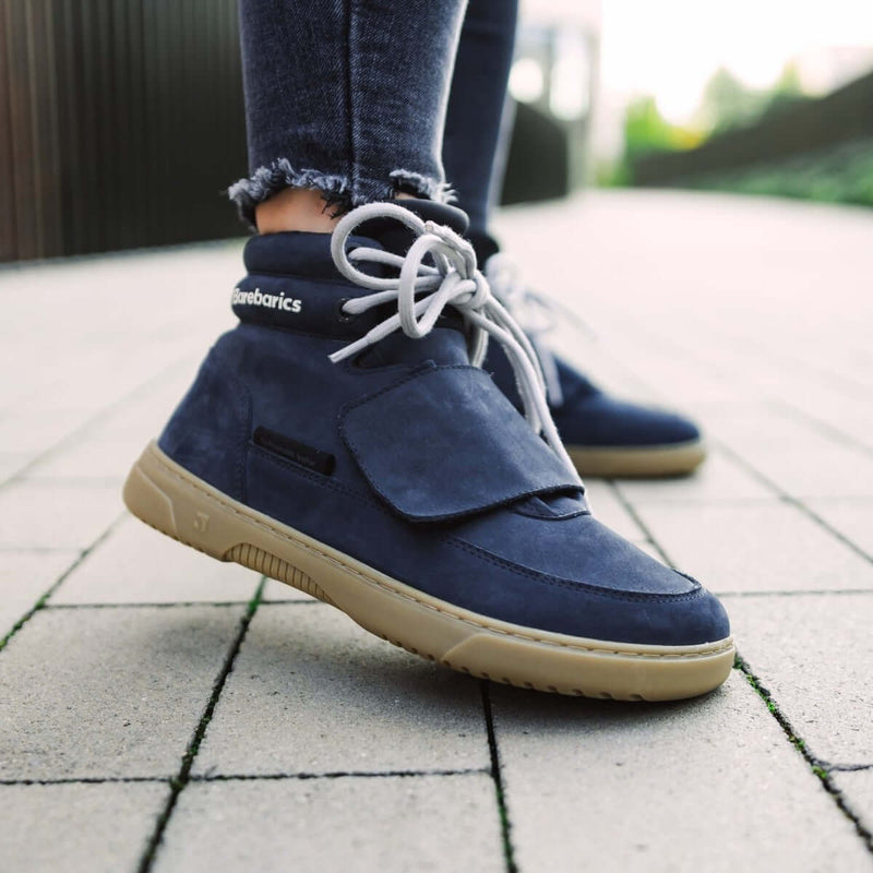 Load image into Gallery viewer, Eco-friendly Barefoot Sneakers Barebarics Blizzard - Navy Blue