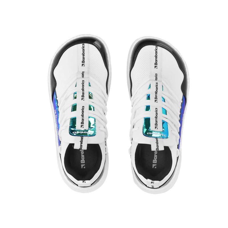 Load image into Gallery viewer, Eco-friendly Barefoot Sneakers Barebarics Futura - Iridescent White