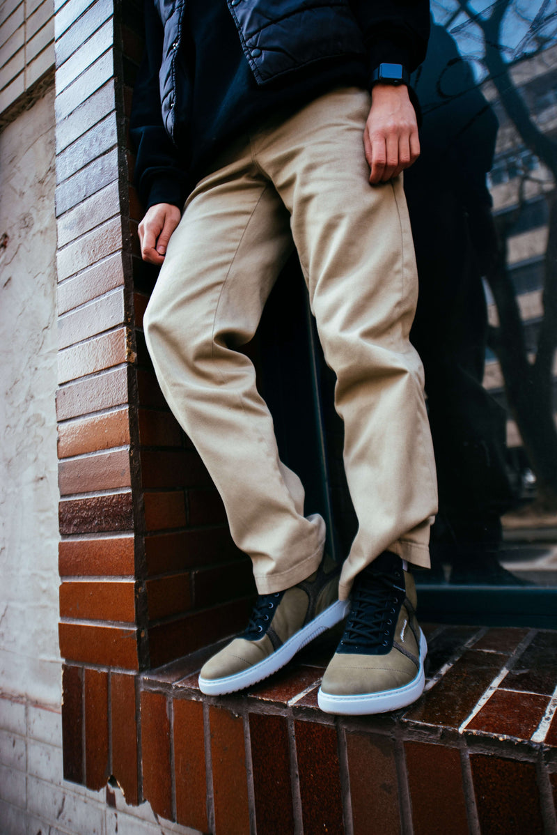 Load image into Gallery viewer, Eco-friendly Barefoot Sneakers Barebarics - Hifly - Dark Green & Grey