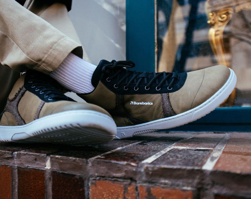 Load image into Gallery viewer, Eco-friendly Barefoot Sneakers Barebarics - Hifly - Dark Green & Grey