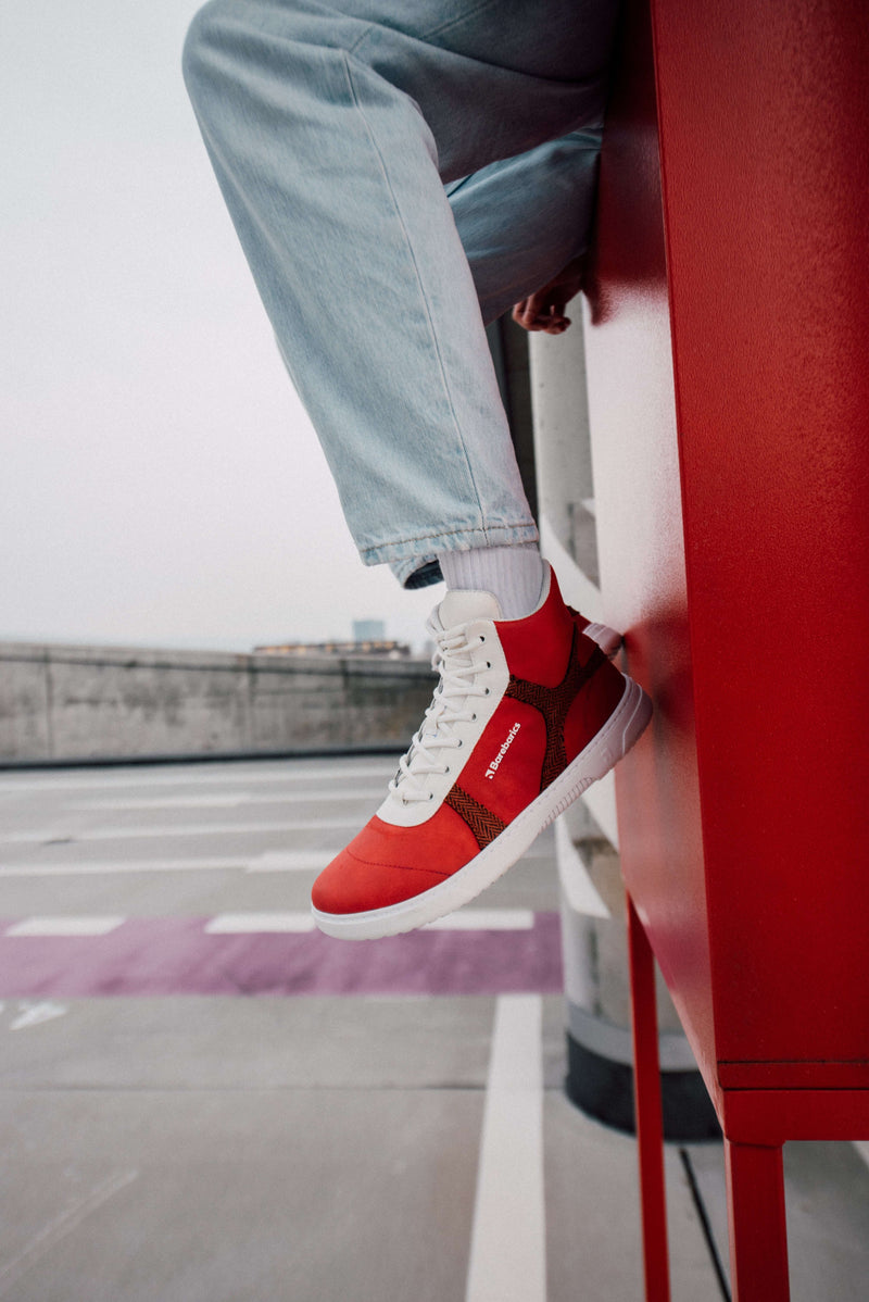 Load image into Gallery viewer, Eco-friendly Barefoot Sneakers Barebarics - Hifly - Red & White