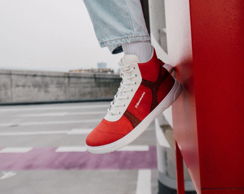 Load image into Gallery viewer, Eco-friendly Barefoot Sneakers Barebarics - Hifly - Red & White