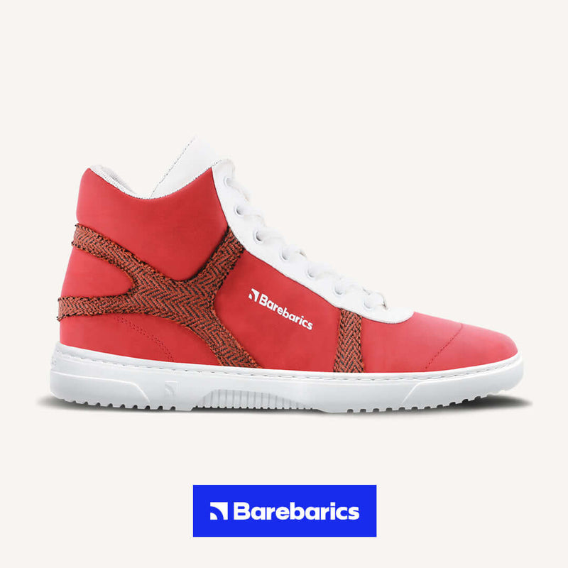 Load image into Gallery viewer, Eco-friendly Barefoot Sneakers Barebarics - Hifly - Red & White