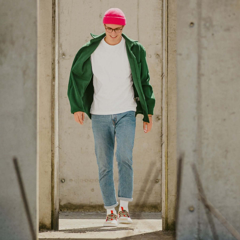 Load image into Gallery viewer, Eco-friendly Barefoot Sneakers Barebarics - Revive - Beige & White