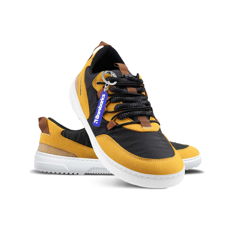 Load image into Gallery viewer, Eco-friendly Barefoot Sneakers Barebarics - Revive - Golden Yellow & Black