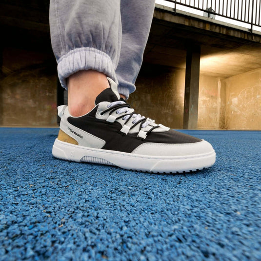 Eco-friendly Barefoot Sneakers Barebarics Revive - Light Grey & Black