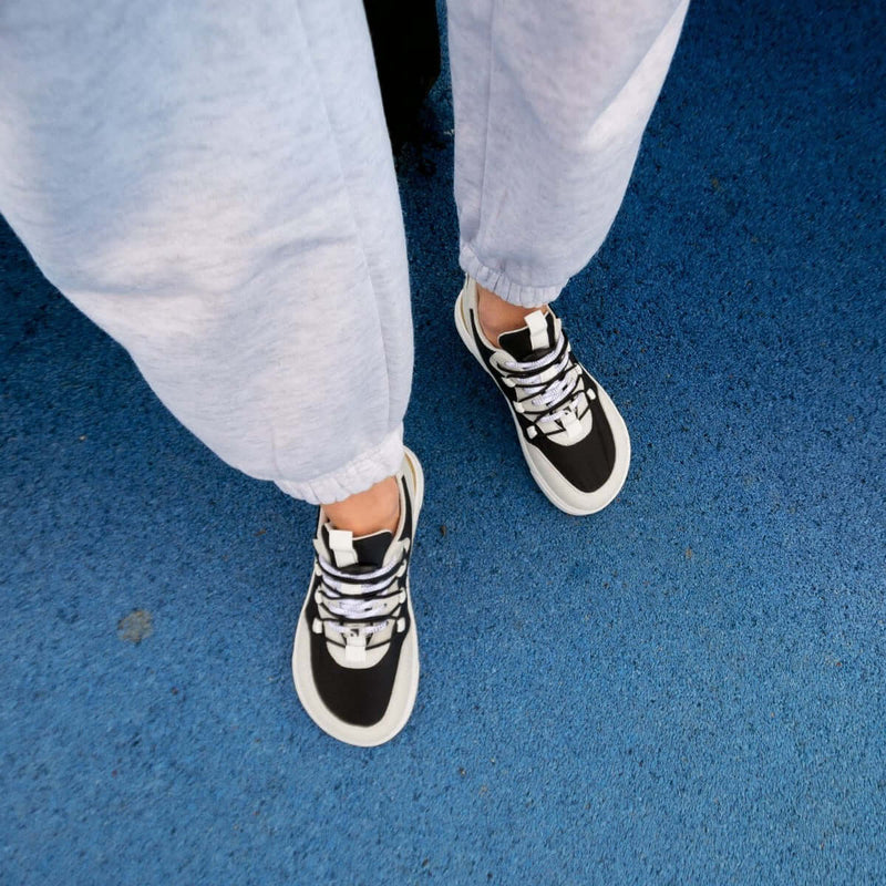 Load image into Gallery viewer, Eco-friendly Barefoot Sneakers Barebarics Revive - Light Grey & Black