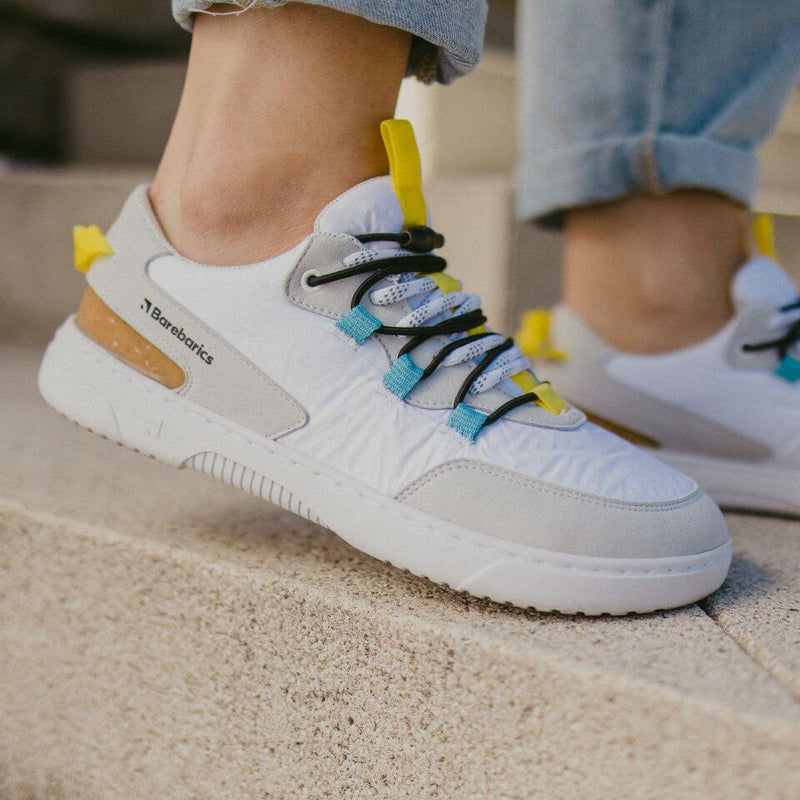 Load image into Gallery viewer, Eco-friendly Barefoot Sneakers Barebarics - Revive - White & Grey