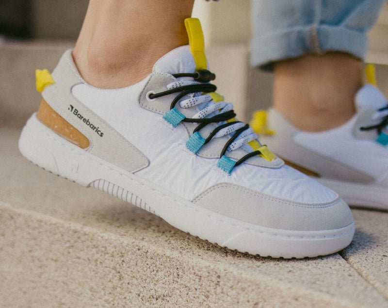 Load image into Gallery viewer, Eco-friendly Barefoot Sneakers Barebarics - Revive - White & Grey