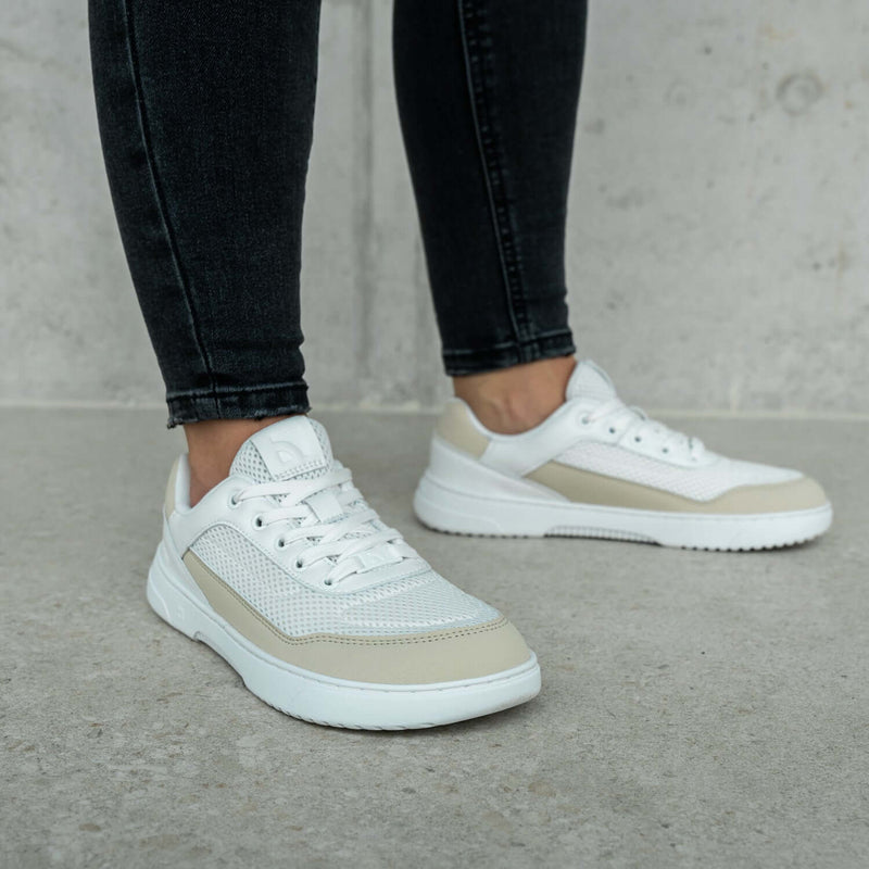 Load image into Gallery viewer, Barefoot Sneakers Barebarics Vaporo - White & Beige