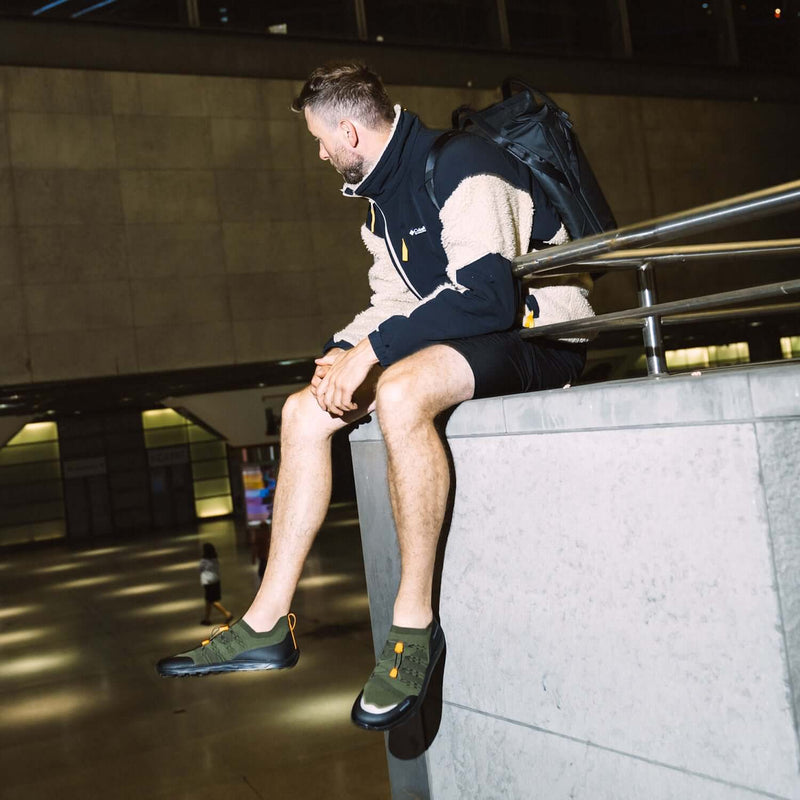 Load image into Gallery viewer, Eco-friendly Barefoot Sneakers Barebarics Voyager - Army Green