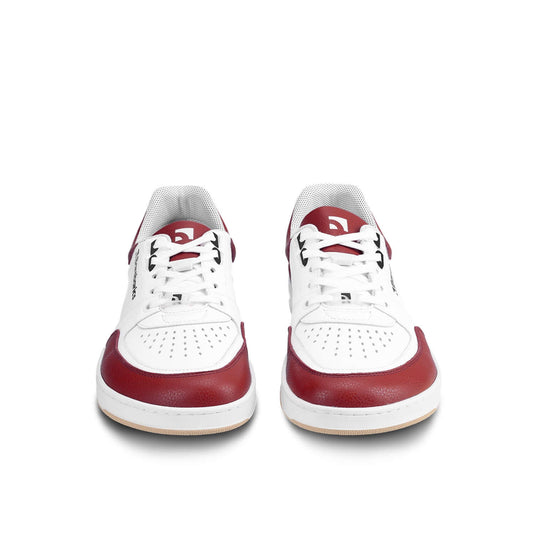 Eco-friendly Barefoot Sneakers Barebarics Wave - White & Crimson Red