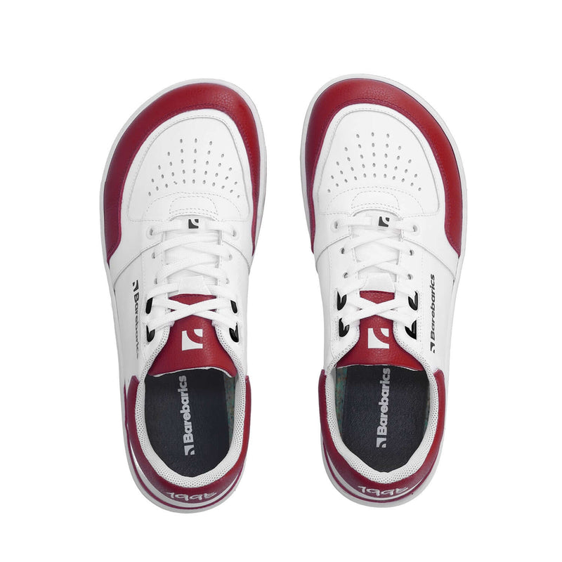 Load image into Gallery viewer, Eco-friendly Barefoot Sneakers Barebarics Wave - White & Crimson Red