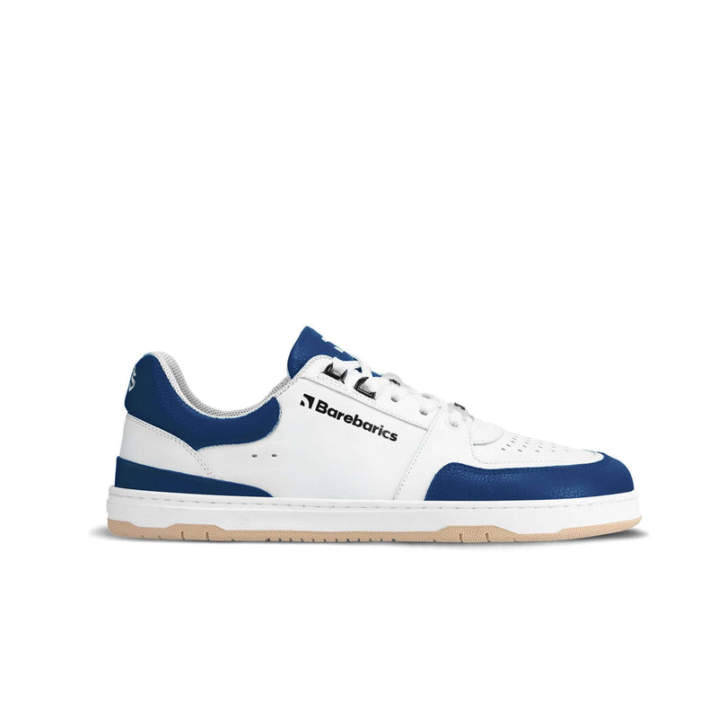 Load image into Gallery viewer, Eco-friendly Barefoot Sneakers Barebarics Wave - White & Dark Blue