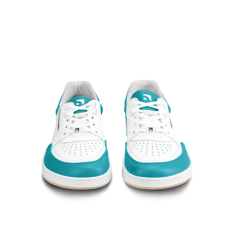 Load image into Gallery viewer, Eco-friendly Barefoot Sneakers Barebarics Wave - White & Dark Turquoise